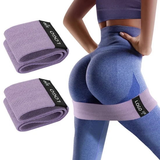 Fitness femmes personnalisé élastique beauté bout à bout hanche Cirle tissu boucle bande de résistance pour le Yoga à la maison